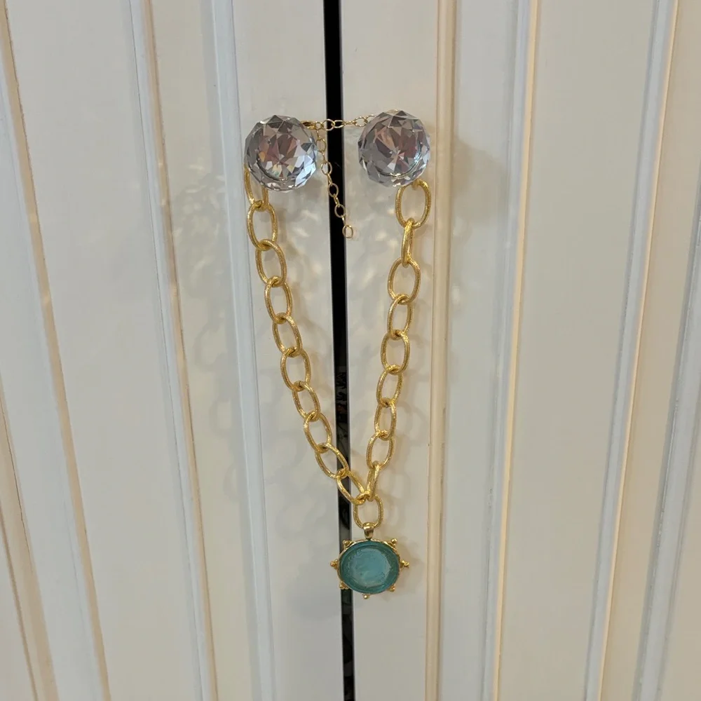 Susan Shaw Venetian Glass Coin Necklace - Picture 7 of 8